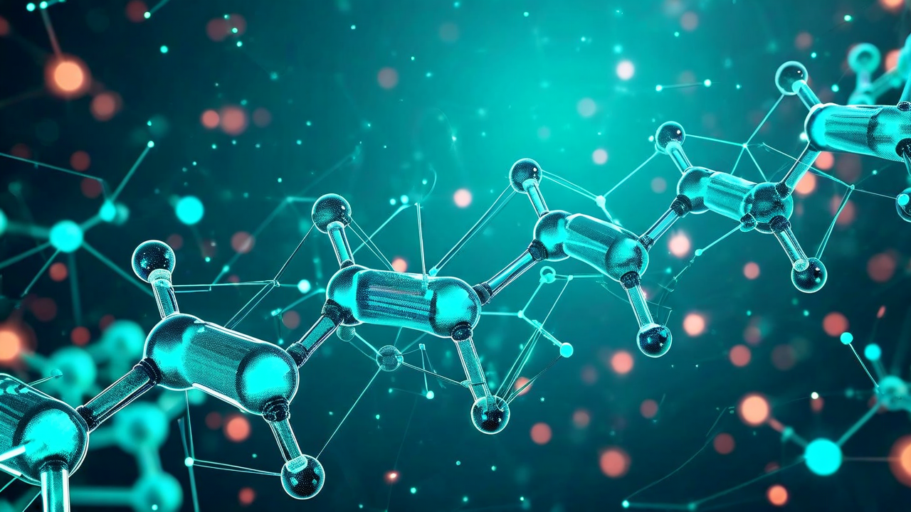 scientist reviewing molecular structure data on screen