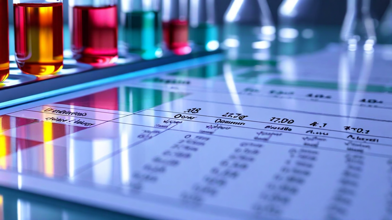 data tables and assay results with highlighted inconsistencies