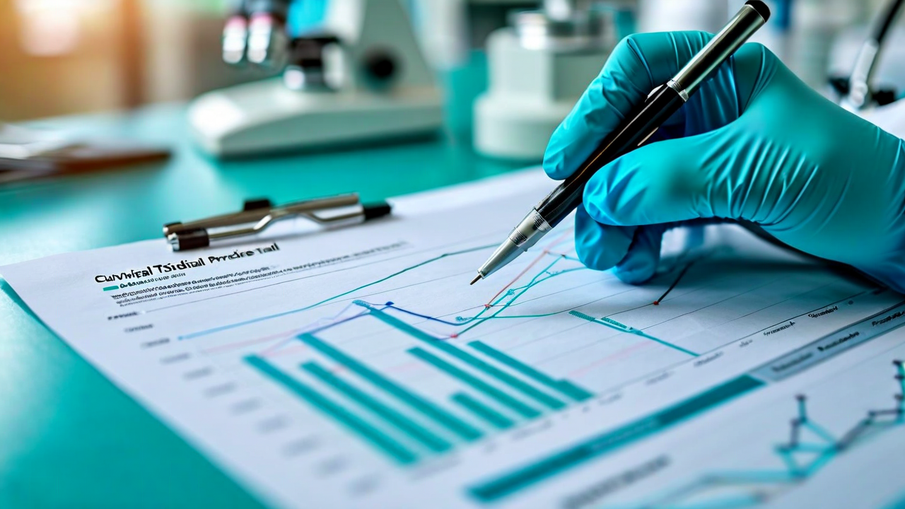 data analysis charts reviewing clinical trial outcomes against preclinical predictions